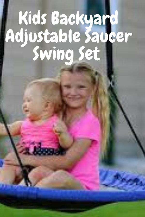 Kids Backyard Adjustable Saucer Swing Set